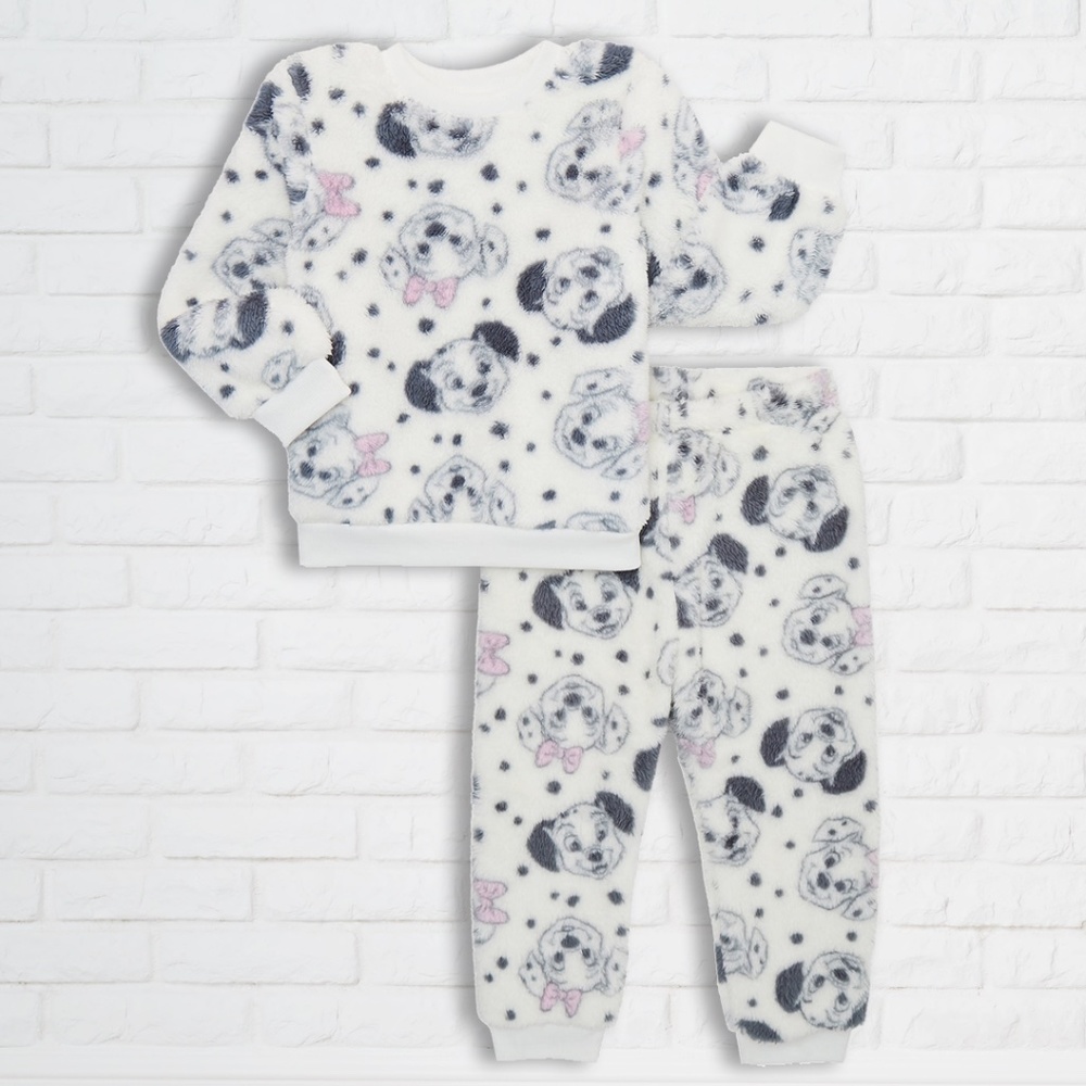 NWT Disney Dalmatians Baby Boy or Girl Sherpa Jogger Set, Size 3/6 M